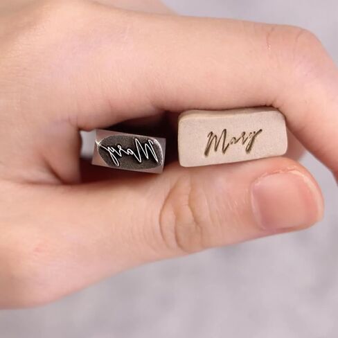 Custom Metal Stamp for Pottery - Hand Made Signature Design Metal Stamp, Stamping Tools for Clay, Steel & Jewelry, Gifts for Potters in Saudi Arabia