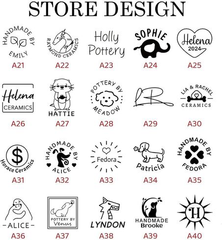 Custom Metal Stamp for Pottery - Hand Made Signature Design Metal Stamp, Stamping Tools for Clay, Steel & Jewelry, Gifts for Potters in Saudi Arabia