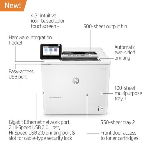 HP LaserJet Enterprise M610DN Monochrome Duplex Printer (7PS82A) (متجدد) in Saudi Arabia