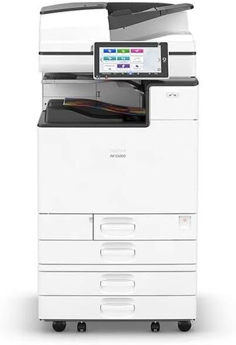RICOH IM C6000 COLOR LASER Multifunction COLIER - 60PPM ، نسخة ، طباعة ، فحص ، دوبلكس تلقائي ، اتصال الشبكة ، WIFI ، ملحق PostScript3 (متجدد) in Kuwait
