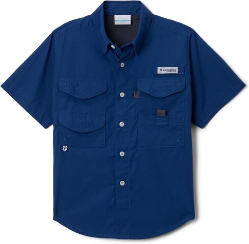 Columbia Youth Boys Bonehead Short Sleeve Shirt, Sunset Red, Small in Saudi Arabia