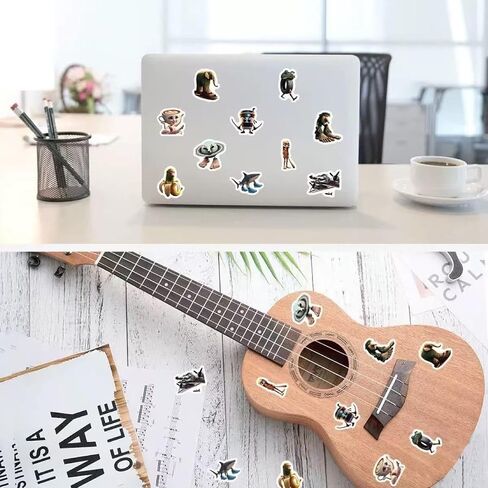 100pcs ملصقات كبيرة من البكر التونغ ساهور ، 2.4 "-3 بوصة ترالاليرو ترالالا الدماغ الإيطالي لزجاجة الماء ، وأجهزة الكمبيوتر المحمولة ، وفضلات حفلات الأطفال in Kuwait