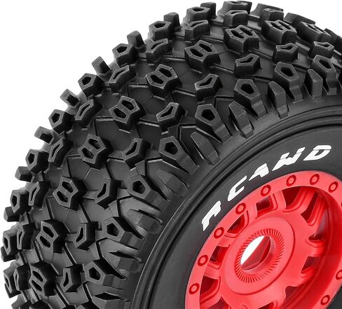 RCAWD 1/8 1/7 RC Short Course Truck & Buggy 17mm hex Adapter ، OD 126mm Wheels Pre-Glued Wheels ، for Traxxas UDR ، Arrma Mojave 4S 6S ، Losi TLR ، Hobao ، Xray ، Serpent 8SC ، FSR ATOM ، Tekno Progrades in Saudi Arabia