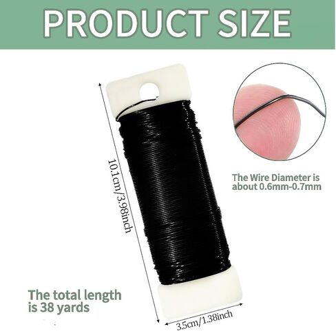 22 Gauge Black Floral Wire 3 Pack 114 Yards Flexible Paddle Wire for Christmas Wreath Tree,Crafts,Garland and Floral Arrangements (3, Green, 114 Yards) in Saudi Arabia