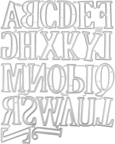 2'' Alphabet Die Set – 26 Capital Letter Metal Cutting Dies, Durable Embossing Stencils for Scrapbooking, Card Making, Paper Crafts, Album, Decorative Words Template, Decor for Birthday Die-Cutting in Saudi Arabia