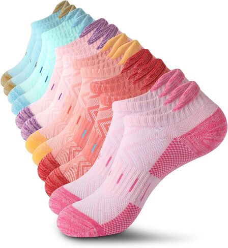 YOJOOM Women Ankle Compression Socks Athletic Running Low Cut Walking Socks for Women Cushioned 5 Pairs in Saudi Arabia