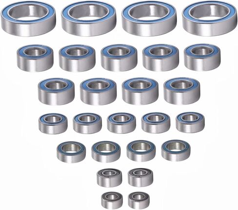 RC Repair Parts Compatible with Tamiya XV01 1/10 RC Car Upgrades Accessories Modification Parts 26PCS Rubber Sealed Ball Bearing Kit in Saudi Arabia