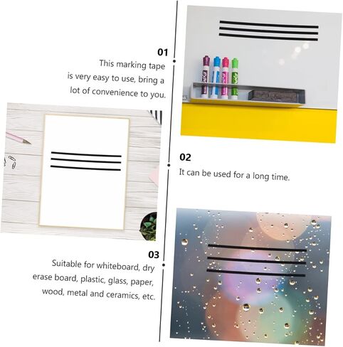 6 Rolls Desktop Positioning Tape of Marking Sticker Tapes for Easy Application and Removable Marking for Classroom and Office Use in Saudi Arabia