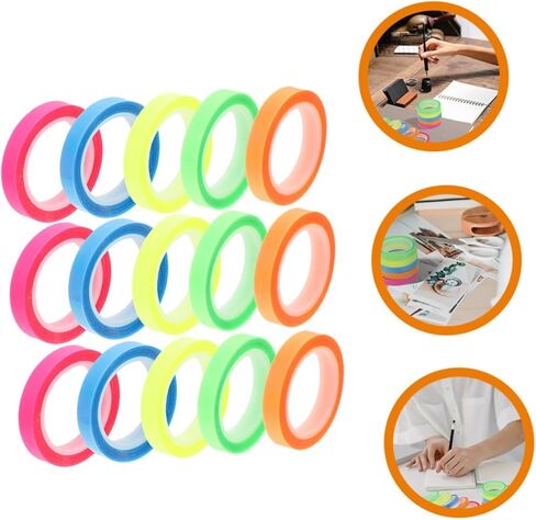 Homsfou 15 Rolls تمييز شريط لشرح الكتب تعليقات مريحة متعددة الوظائف لعلامات ألوان زاهية للطلاب والمعلمين in Kuwait