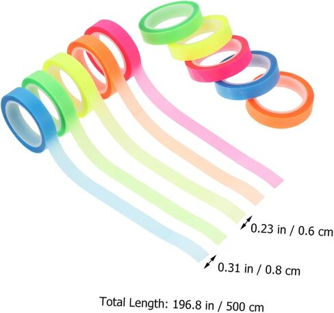 20rolls Translucent Sticky Tape Multi-Function Book Tabs Highlighter Tape Page Markers in Saudi Arabia