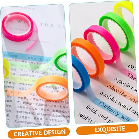 20rolls Translucent Sticky Tape Multi-Function Book Tabs Highlighter Tape Page Markers in Saudi Arabia
