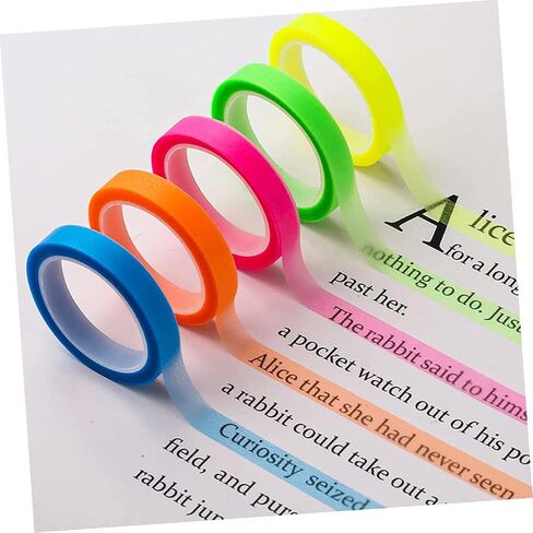 20rolls Translucent Sticky Tape Multi-Function Book Tabs Highlighter Tape Page Markers in Saudi Arabia