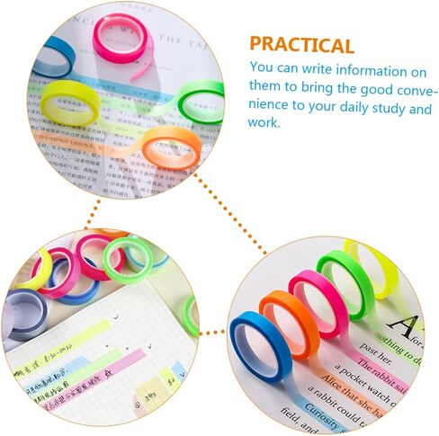 20rolls Translucent Sticky Tape Multi-Function Book Tabs Highlighter Tape Page Markers in Saudi Arabia