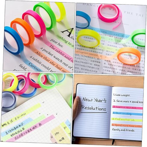 20rolls Translucent Sticky Tape Multi-Function Book Tabs Highlighter Tape Page Markers in Saudi Arabia