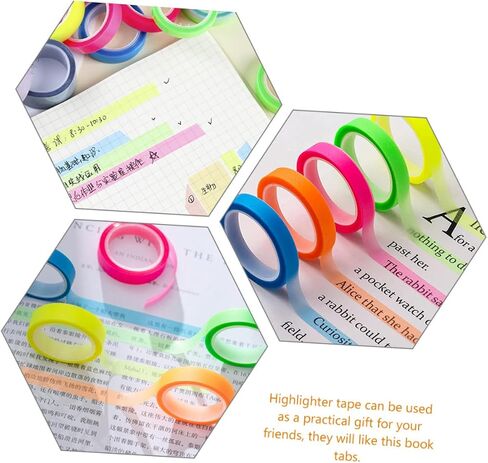 20rolls Translucent Sticky Tape Multi-Function Book Tabs Highlighter Tape Page Markers in Saudi Arabia
