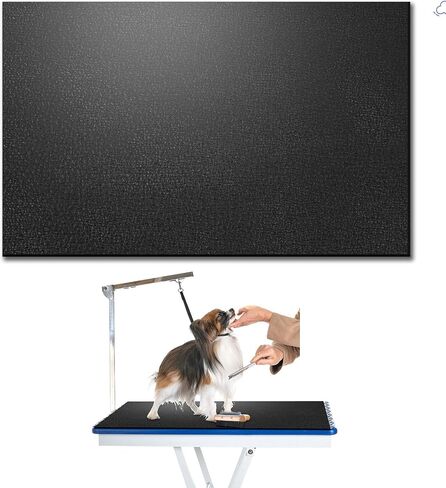 Nuanchu Dog Grooming Table Mat Pad, Non Slip Black Foam PVC Surface, 35.43 x 23.62 Inch, Ideal for Home Pet Grooming, Easy to Clean and Durable Pet Table Mat for Home Use in Saudi Arabia