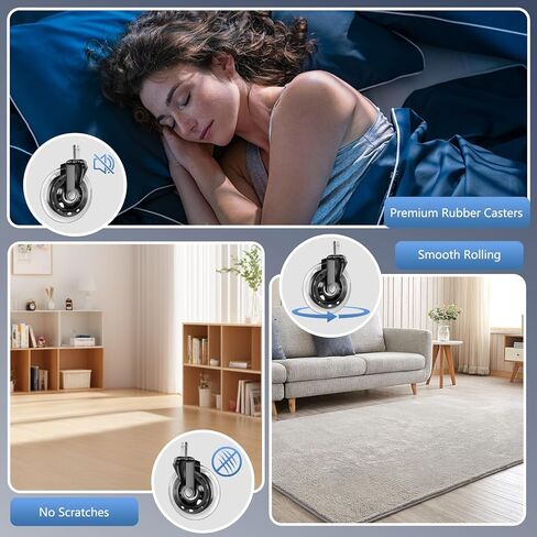 كرسي المكتب الكبير والطويل 800 رطل- كرسي كمبيوتر تنفيذي عالي الظهر للأشخاص الثقيلين الذين لديهم دعم القطني القابل للتعديل وعجلات هادئة- كرسي مكتب كبير للمكتب المنزلي (الأسود) in Kuwait