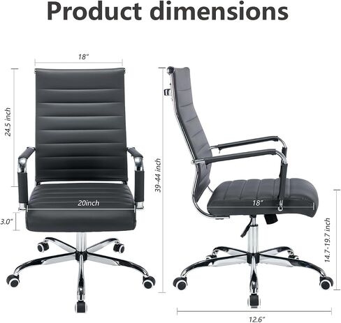 Office Desk Chair Leather, Conference Room Chairs with Wheels, Modern Executive Computer Guest Chairs with Arms. in Saudi Arabia