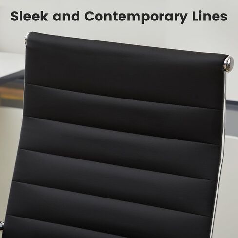 Office Desk Chair Leather, Conference Room Chairs with Wheels, Modern Executive Computer Guest Chairs with Arms. in Saudi Arabia