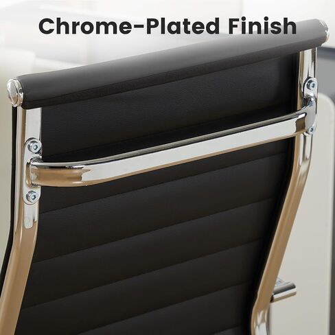 Office Desk Chair Leather, Conference Room Chairs with Wheels, Modern Executive Computer Guest Chairs with Arms. in Saudi Arabia