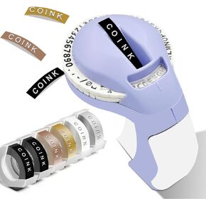 آلة صانع الملصقات المنقوشة مع أشرطة ، كاتب صانع الملصقات المحمولة ، صانع الملصقات المصغرة مع 6 أشرطة ملصقات للمنزل ، ومكتب DIY وصياغة (أرجوانية) in Kuwait