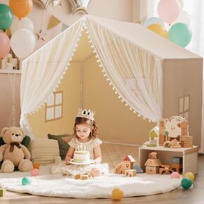 تلعب الأطفال الكبار خيمة ، طولها 55.1 في الطول ، يناسب 3-4 أطفال ، مسرح داخلي للأطفال ، مع حصيرة وأضواء مبطنة ، خيمة سرير للطفل ، عيد ميلاد للبنات الأولاد in Kuwait