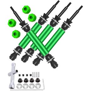 Drive Shaft CVD Upgrades Part for 1/10 Rustler VXL 4X4 4WD Stampede VXL Hoss VXL Slash Platinum/Slash Ultimate/Slash VXL 4x4,4pcs Front & Rear Hop-Ups Driveshaft (More Strength) Green in Kuwait
