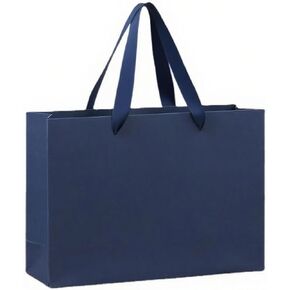حقيبة هدايا Mulianbox Navy Blue 6 حزمة ، 15.9 × 5.9 × 12 بوصة إضافية لفائف الهدايا الكبرى مع مقابض الشريط ، وأكياس الورق الكراف الثقيلة القابلة لإعادة الاستخدام بشكل كبير للتسوق ، والزفاف ، والهدية ، والتجزئة ، والتجزئة in Kuwait