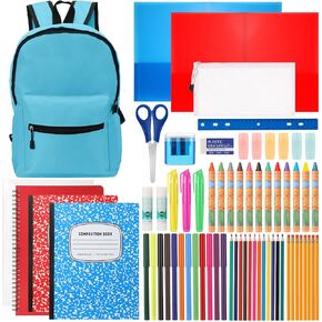 67 Pcs Back to School Supplies with Backpack Kids Kindergarten Preschool Elementary Supply Bundle Kit Middle High School Pen Notebook for K-12 Student Girl Boy Classroom Teacher(Pink) in Kuwait