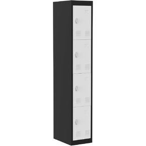 GarveeHome Metal Locker Cabinet 71" Tall w/ 2 Doors & Hanging Rod | Heavy-Duty Steel Storage w/Shelf & Ventilation | Rust-Resistant Slim Organizer for Office, School, Gym in Kuwait