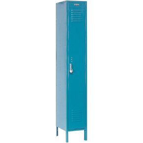 GLOBAL INDUSTRIAL Single Tier Locker, 15x18x72, 1 Door, Ready To Assemble, Gray in Kuwait