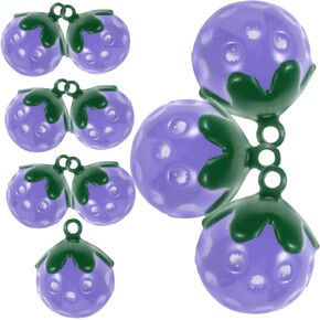 Toyvian 10pcs Strawberry Bell Pendant Diy Necklace Charm Collar Accessories for Pet Christmas Bells Decor in Kuwait