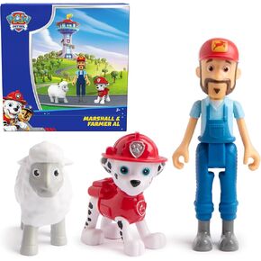 PAW Patrol Marshall & Farmer Al Figure Pack with Sheep Toy Figure, Kids Toys for Boys and Girls Ages 3 and Up in Saudi Arabia