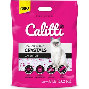 Crystals Premium Cat Litter Non-Clumping - Maximum Odor Control, 99.9% Dust Free, Soft on Paws, Unscented 8 lb (1 x 8 lb Pack) in Saudi Arabia
