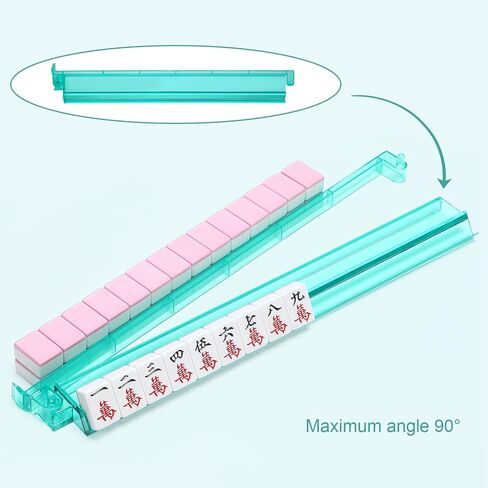 Mahjong Racks with Pushers 4PCS Set Majiang Tile Holder Acrylic Mahjong Racks Accessories and Gifts(White) in Kuwait