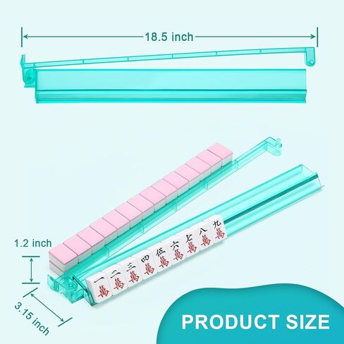 Mahjong Racks with Pushers 4PCS Set Majiang Tile Holder Acrylic Mahjong Racks Accessories and Gifts(White) in Kuwait