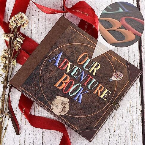 كتابنا Hardcover Book Adventure Scrapbook - 144 صفحة ، 5.1 × 7 بوصات ، كتاب صور غلاف منقوش قسط. الحفاظ على ألبوم صور الذكريات للسفر ، الذكرى السنوية ، حفلات الزفاف ، معالم الأطفال (مغامرتي) in Kuwait