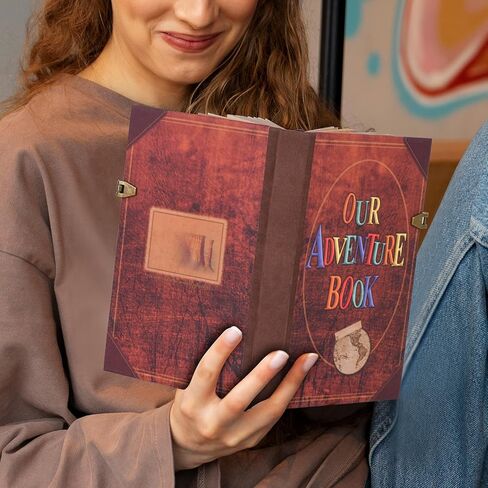 كتابنا Hardcover Book Adventure Scrapbook - 144 صفحة ، 5.1 × 7 بوصات ، كتاب صور غلاف منقوش قسط. الحفاظ على ألبوم صور الذكريات للسفر ، الذكرى السنوية ، حفلات الزفاف ، معالم الأطفال (مغامرتي) in Kuwait