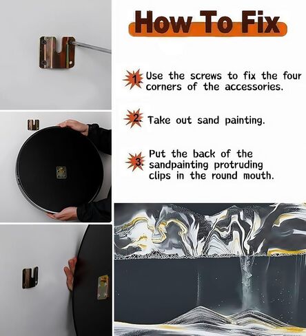 Oneshow 17.3 in Moving Sand Art Picture Wall Hanging, 3D Sand Art Liquid Motion 360° Rotating,for Meditation, Home Office Decoration Relax Mood Glass Craft Birthday Gifts for Adults (Blue-17.3 in) in Kuwait