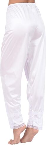 Patricia Lingerie Women's Silky Soft Satin Polyester Snip-it Pant Slip with Cushioned Elastic Waistband and Lace Trim in Kuwait