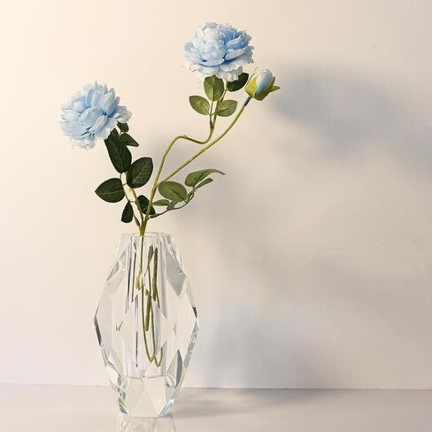 DONOUCLS مزهرية كريستال الزهور زينة عيد الميلاد للمنزل أو هدية - 6 بوصة شفاف مع صندوق هدايا in Kuwait