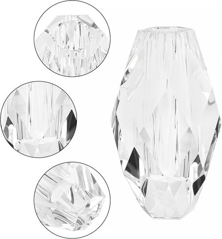 DONOUCLS مزهرية كريستال الزهور زينة عيد الميلاد للمنزل أو هدية - 6 بوصة شفاف مع صندوق هدايا in Kuwait