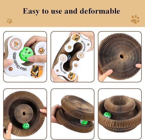Kitty Kurlz Cat Toy و Kitty Kurlz Cat Scratcher مع Cat Toy Toy Ball Magic Scratcher لصيانة المخلب واللعب للقطط in Kuwait