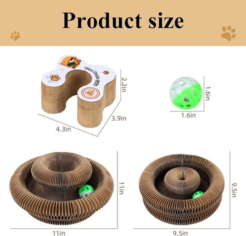 Kitty Kurlz Cat Toy و Kitty Kurlz Cat Scratcher مع Cat Toy Toy Ball Magic Scratcher لصيانة المخلب واللعب للقطط in Kuwait