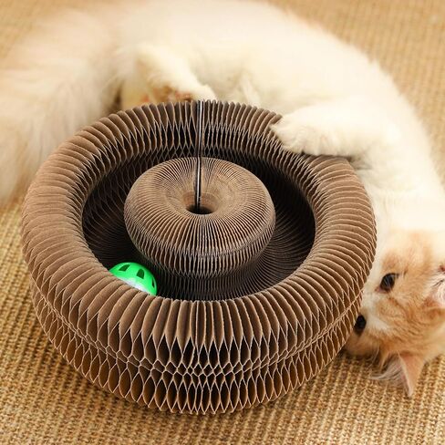 Kitty Kurlz Cat Toy و Kitty Kurlz Cat Scratcher مع Cat Toy Toy Ball Magic Scratcher لصيانة المخلب واللعب للقطط in Kuwait