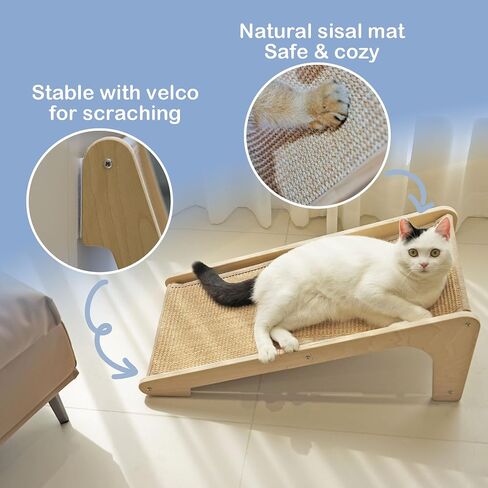 Cat Scratcher ، لوحة خدش القط على شكل حرف L - تحمي الأثاث ، والأرضيات المثبتة مع لعبة الماوس ، و Catnip مغروس in Kuwait