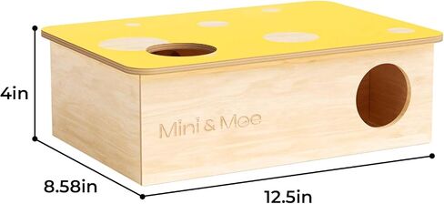 Mini & Moe Multi Chamber Hamster Hideout - مخبأ خنزير غينيا خشبي غينيا مع Windows & Rooftop Platfor in Kuwait