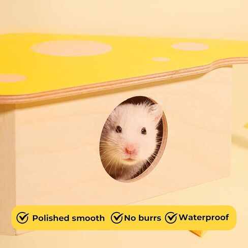 Mini & Moe Multi Chamber Hamster Hideout - مخبأ خنزير غينيا خشبي غينيا مع Windows & Rooftop Platfor in Kuwait