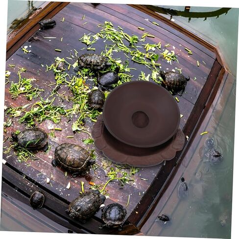 Ceramic Turtle Basking Platform Spacious Multi Functional Design for Bathing Resting Climbing Humidifying Decorative Tile for Tortoise Habitats in Saudi Arabia