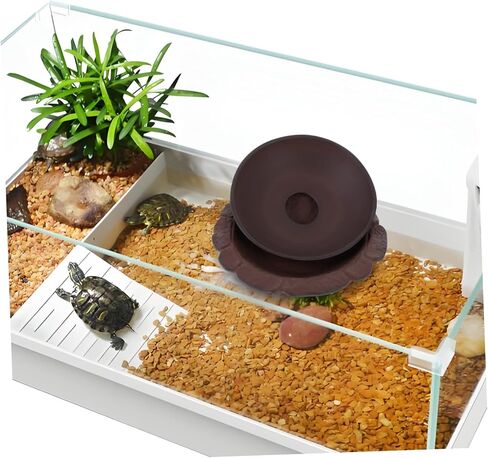 Ceramic Turtle Basking Platform Spacious Multi Functional Design for Bathing Resting Climbing Humidifying Decorative Tile for Tortoise Habitats in Saudi Arabia
